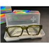 Image 2 : 3 Pairs of Visoone Blue Light Blocking Glasses - Rectangle/Chic Look (Olive Green) - New