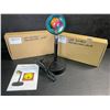 Image 2 : Lot of 2 LED Sunset Projector Lamps - Rainbow Sunset Atmosphere Lamps - New