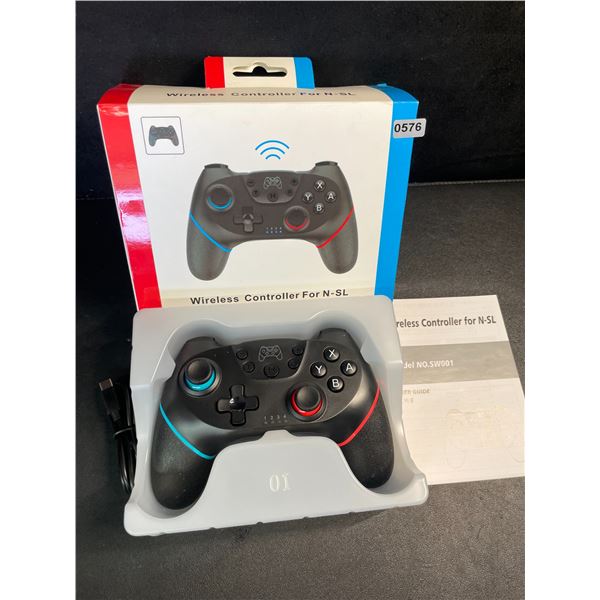 Wireless Controller for Nintendo Switch - Ergonomic Design; USB-C Rechargeable (Black) - New