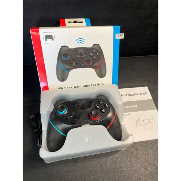 Wireless Controller for Nintendo Switch - Ergonomic Design; USB-C Rechargeable (Black) - New
