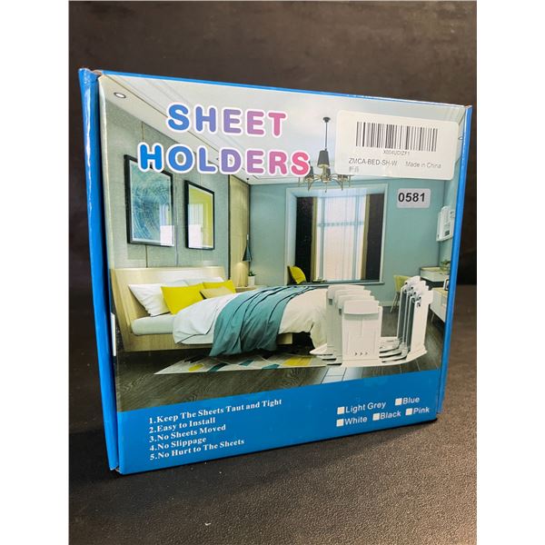 8PC Bed Sheet Holder Set - Keeps Bed Sheets Tight/Secure - Brand New!
