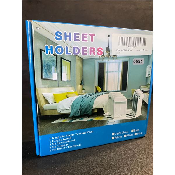 8PC Bed Sheet Holder Set - Keeps Bed Sheets Tight/Secure - Brand New!
