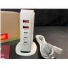 Image 2 : 5-Port USB Charging Station/Power Tower; 3x USB-C Ports & 3x USB Ports - New