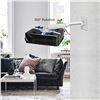 Image 6 : Suptek White Projector Ceiling Mount Bracket; Fits Flat or Sloped Ceilings; Adjustable Height - NEW