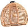 Image 3 : 2-Pack Rustic Farmhouse Rattan Hanging Pendant Lights (Plug-In Design) w/ Natural Rope Detail - New!