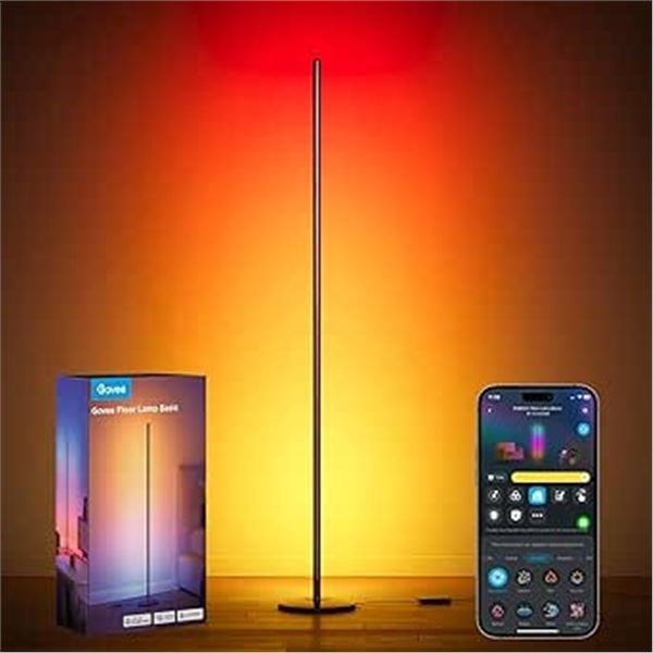 Govee RGBIC Smart LED Floor Lamp - Smart Voice Control, Multiple Colors, Music Mode - Like New