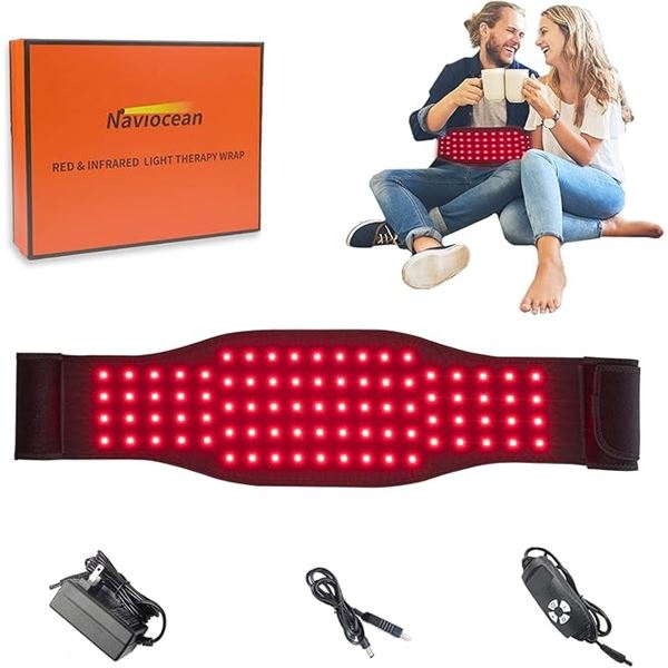 Naviocean Red & Infrared Light Therapy Wrap for Body Pain; Flexible/Wearable Red Light Belt - NEW!