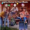 Image 6 : 49FT Smart Outdoor RGBW String Lights; Waterproof/Shatterproof Patio Lights w/ App Control - NEW