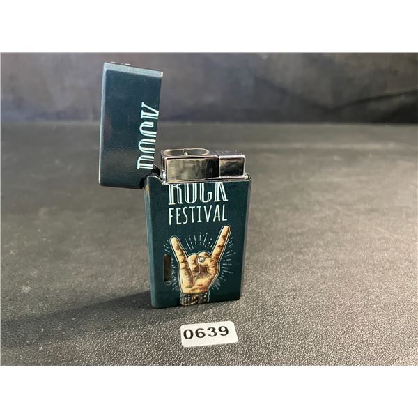 Rock Festival Metal Butane Lighter - Adjustable Butane Torch Lighter - New!