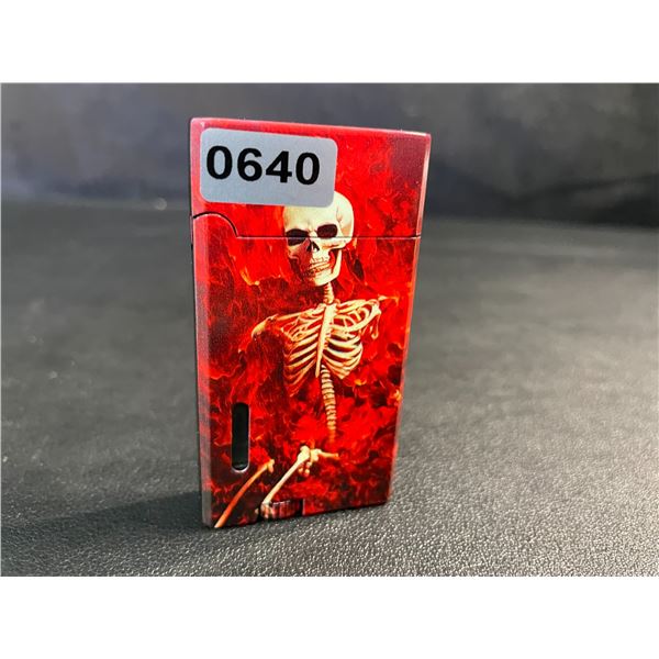 Red/Skeleton Metal Butane Lighter - Adjustable Butane Torch Lighter - New!
