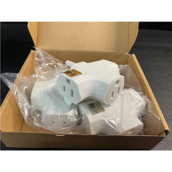 3-Pack Kasonic 3-Grounded T-Shaped Outlets - White - New
