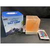 Image 2 : Himalayan Rock Salt Lamp/Light with Multi-Colors/Remote Control, Wood Base - New!
