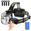 Image 1 : Moko High-Power LED Rechargeable Headlamp/Headlight - Super Bright, 60HR Runtime, 8 Modes - NEW