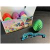 Image 2 : 6PC 3D Printed Dragon Eggs - Eggs with Articulated Dragon Inside - 8.4" Dragon Size - New!