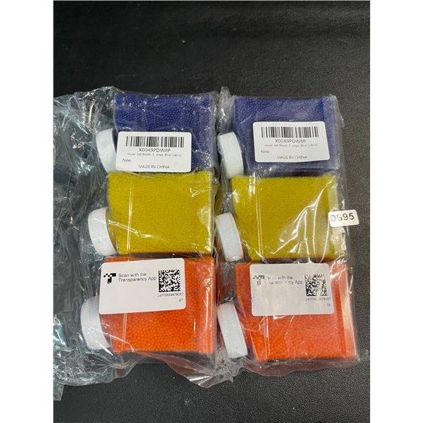 Lot of 6PCS Gel Ball Blaster Beads/Ammunition for Gel Blaster Guns (Water Bead Refills) - New