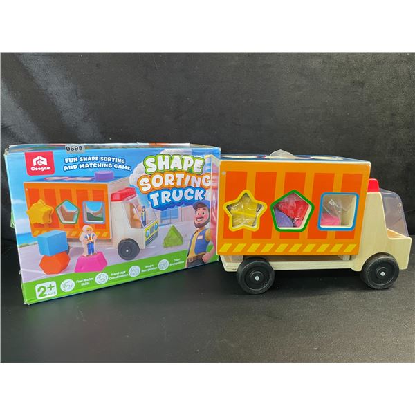 Wooden Shape Sorting Truck Toy Play Set for Toddlers (Ages 2+) - New