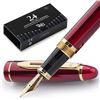 Image 1 : Wordsworth & Black Literary Artistry Fountain Pen (Red) Majesti Collection, Luxury Case, Refillable