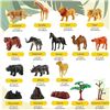 Image 6 : 30PC Jungle Safari Animals Figures Toy Play Set with Metal Lunchbox/Storage Box - New