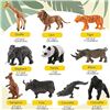 Image 7 : 30PC Jungle Safari Animals Figures Toy Play Set with Metal Lunchbox/Storage Box - New