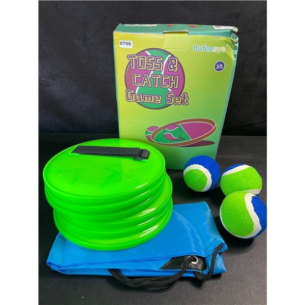 Toss & Catch Game Set; 6PC Paddles & 3 Balls - Toss and Catch Ball Set for Outdoor Fun - New