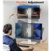 Image 2 : Dual Monitor Stand - Vertical Stack Monitor Riser Fits Two 13" to 34" Screens; Swivel/Tilt - New