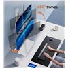 Image 3 : Dual Monitor Stand - Vertical Stack Monitor Riser Fits Two 13" to 34" Screens; Swivel/Tilt - New