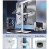 Image 5 : Dual Monitor Stand - Vertical Stack Monitor Riser Fits Two 13" to 34" Screens; Swivel/Tilt - New