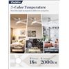 Image 4 : 42-Inch Ceiling fan with Light & Remote Control - Indoor/Modern Flush Mount Ceiling Fan - NEW
