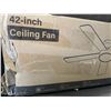 Image 8 : 42-Inch Ceiling fan with Light & Remote Control - Indoor/Modern Flush Mount Ceiling Fan - NEW