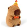 Image 1 : 13" Large Size Cute Capybara Plush - Ultra-Soft Stuffed Plushie with Birthday Hat - New Sealed