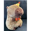 Image 3 : 13" Large Size Cute Capybara Plush - Ultra-Soft Stuffed Plushie with Birthday Hat - New Sealed