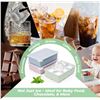 Image 3 : 3-Pack Large Silicone 6-Square Ice Cube Trays; Reusable Design Ice Cube Molds - New