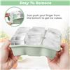Image 4 : 3-Pack Large Silicone 6-Square Ice Cube Trays; Reusable Design Ice Cube Molds - New