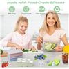 Image 8 : 3-Pack Large Silicone 6-Square Ice Cube Trays; Reusable Design Ice Cube Molds - New