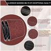 Image 4 : 10-Pack Large Sanding Belts (8" x 19" Size) 120 Grit, Abrasive Sandpaper for Belt Sanders - New