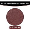 Image 5 : 10-Pack Large Sanding Belts (8" x 19" Size) 120 Grit, Abrasive Sandpaper for Belt Sanders - New