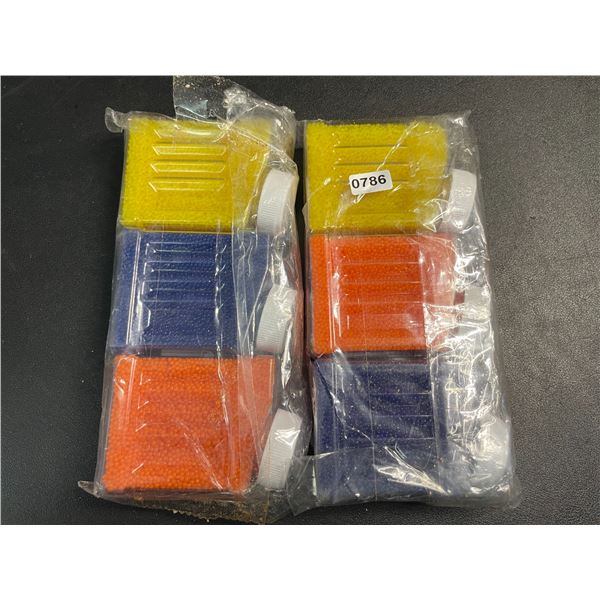Lot of 6PCS Gel Ball Blaster Beads/Ammunition for Gel Blaster Guns (Water Bead Refills) - New