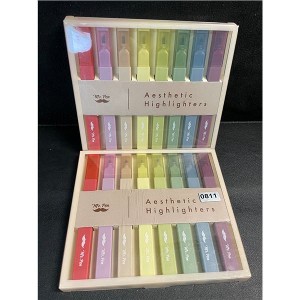 2 Packs Mr.Pen Aesthetic Highlighters (8PCS Each) - New!