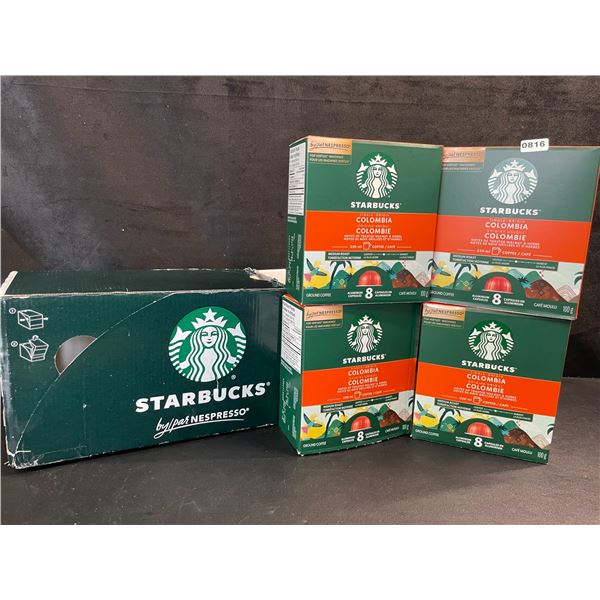 4 Boxes/32 Capsules Starbucks Nespresso Coffee Capsules - Colombia Roast - New