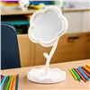 Image 1 : 12" Flower Design Makeup Mirror/Beauty Desktop Mirror - New