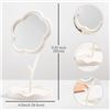 Image 4 : 12" Flower Design Makeup Mirror/Beauty Desktop Mirror - New