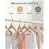 Image 2 : Stepless Adjustable Metal Closet Rod for Hanging Clothes - 17" to 69" Extendable Length, White - New