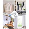 Image 4 : Stepless Adjustable Metal Closet Rod for Hanging Clothes - 17" to 69" Extendable Length, White - New