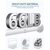 Image 5 : Stepless Adjustable Metal Closet Rod for Hanging Clothes - 17" to 69" Extendable Length, White - New
