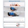 Image 6 : Stepless Adjustable Metal Closet Rod for Hanging Clothes - 17" to 69" Extendable Length, White - New