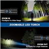 Image 11 : LED Super Bright Rechargeable Tactical Flashlight - 500,000 Lumens, Long-Range, 5 Light Modes - NEW