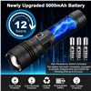 Image 8 : LED Super Bright Rechargeable Tactical Flashlight - 500,000 Lumens, Long-Range, 5 Light Modes - NEW
