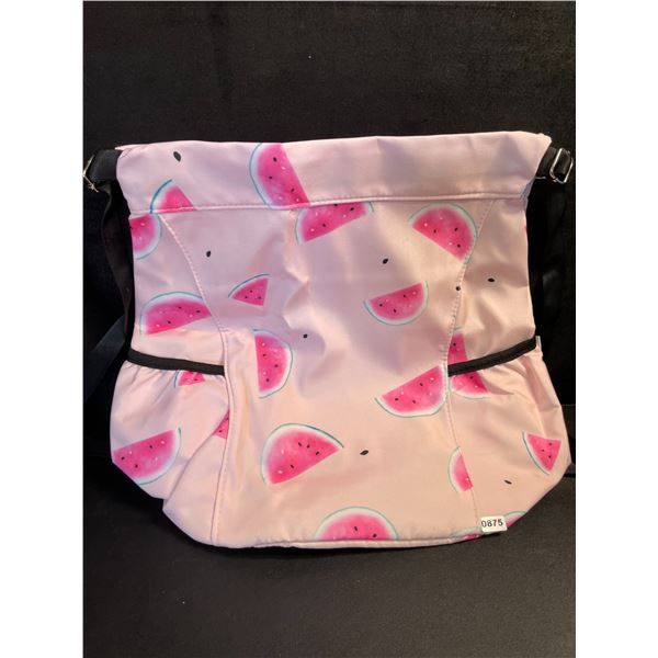 Pink Watermelon Drawstring Bag/Lightweight Storage Bag with Backstraps (14" x 12") - New!