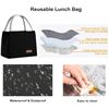 Image 8 : Lot of 2 Insulated Reusable Lunch Bags with Carrying Handle - Black - Brand New