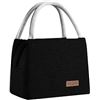 Image 5 : Lot of 2 Insulated Reusable Lunch Bags with Carrying Handle - Black - Brand New
